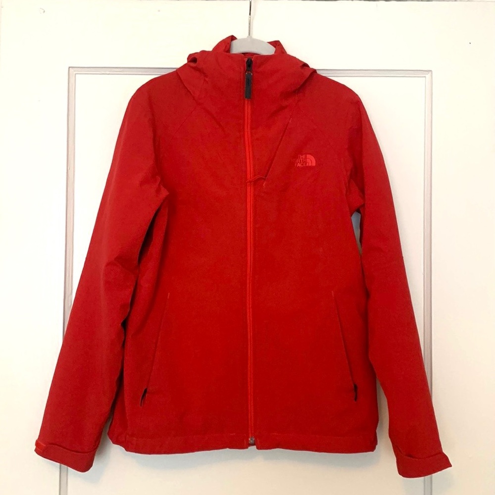 The North Face Red Lightweight Down Jacket with Waterproof Shell
